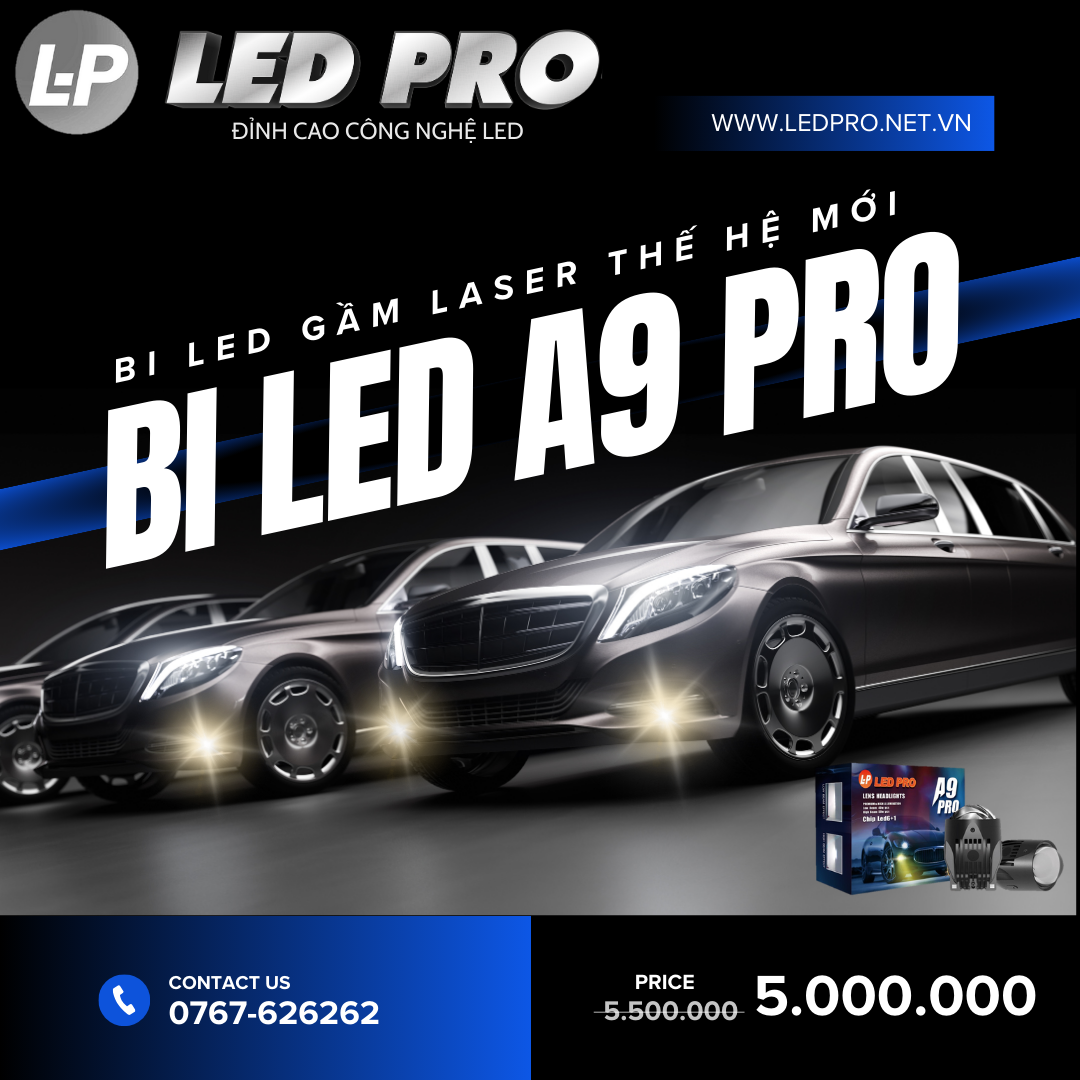 BI LED GẦM A9 PRO - BI LED LASER